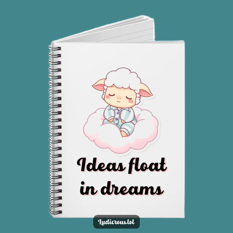 Funny Sleepy Sheep Pajama Cloud Notebook: Jot Down Dreams with Humor