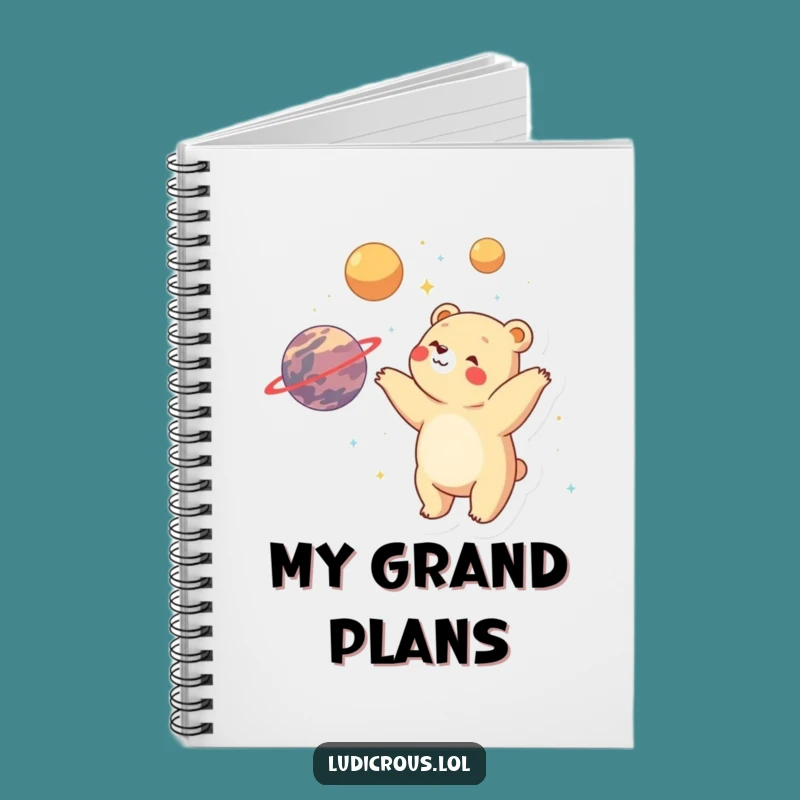Funny Bear Planet Juggler Notebook: Jot down stellar ideas with humor!