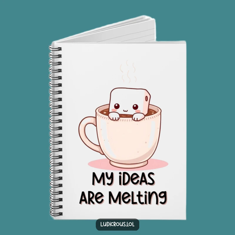 Funny Marshmallow Hot Chocolate Notebook: Jot Down Cozy Thoughts, Hilarious Gift