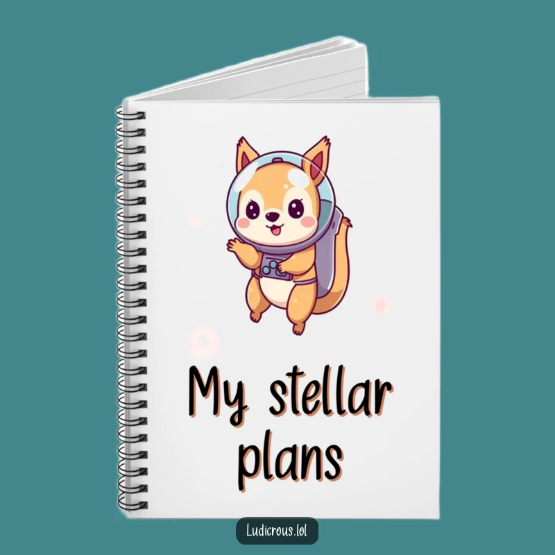 Funny Squirrel Astronaut Notebook: Log Your Galactic Discoveries