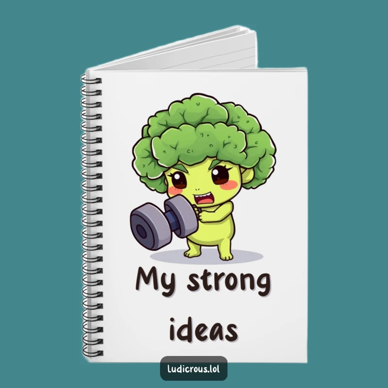 Funny Broccoli Gym Notebook - Jot Down Fitness Goals!