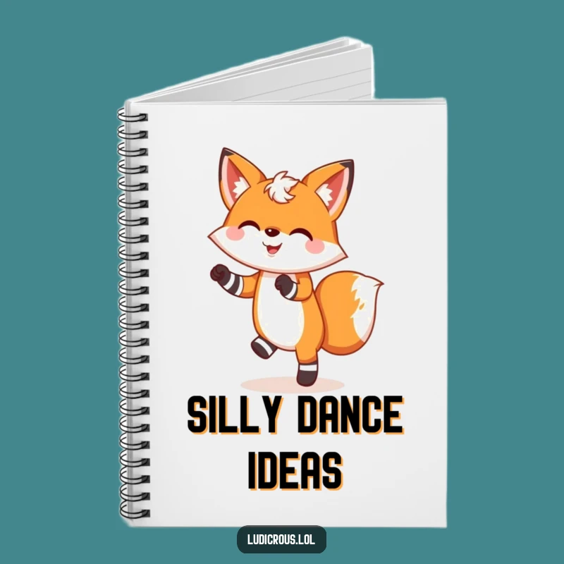 Funny Cheerful Fox Dancing Notebook: Jot Down Your Moves with Humor