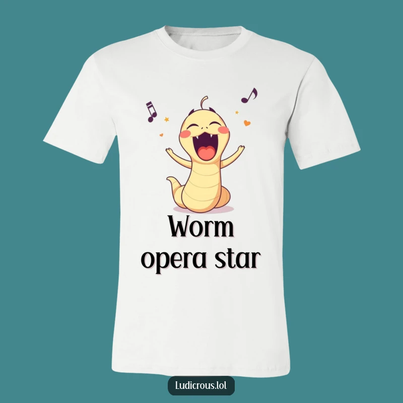 Funny Opera Worm T-Shirt: Hilarious Animated Worm Gift for Music and Comedy Fans!