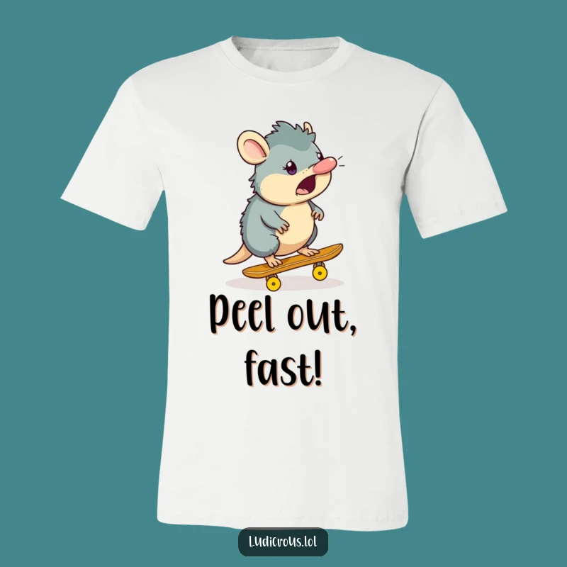 Funny Platypus T-Shirt: Banana Peel Skate Surprise - Comical Animal Gift
