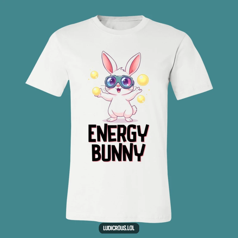 Funny Rabbit Goggle Juggler T-Shirt - Comical Sci-Fi Apparel and Gift