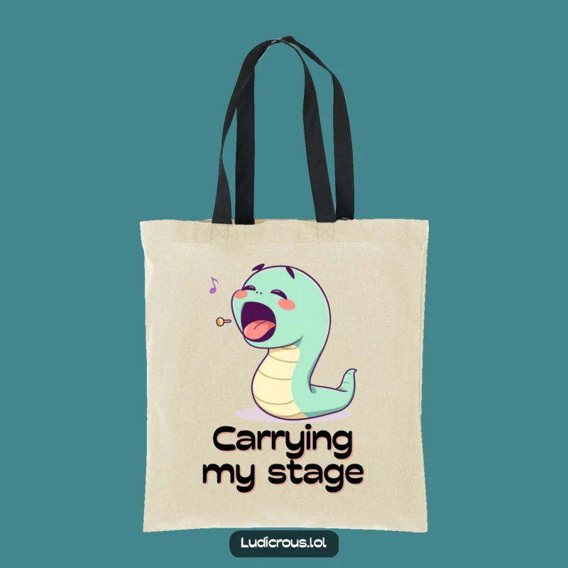 Funny Opera Worm Tote Bag - Carry Your Tunes Funny Gift