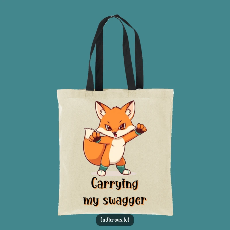 Funny Fox Dramatic Pose Tote Bag - Carry Your Style Boldly, Your New Favorite Funny Gift