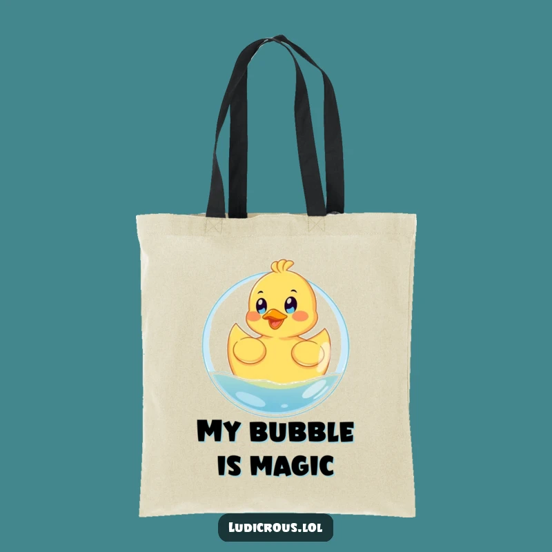 Funny Rubber Ducky Tote Bag - Carry Your Joy on a Bubble